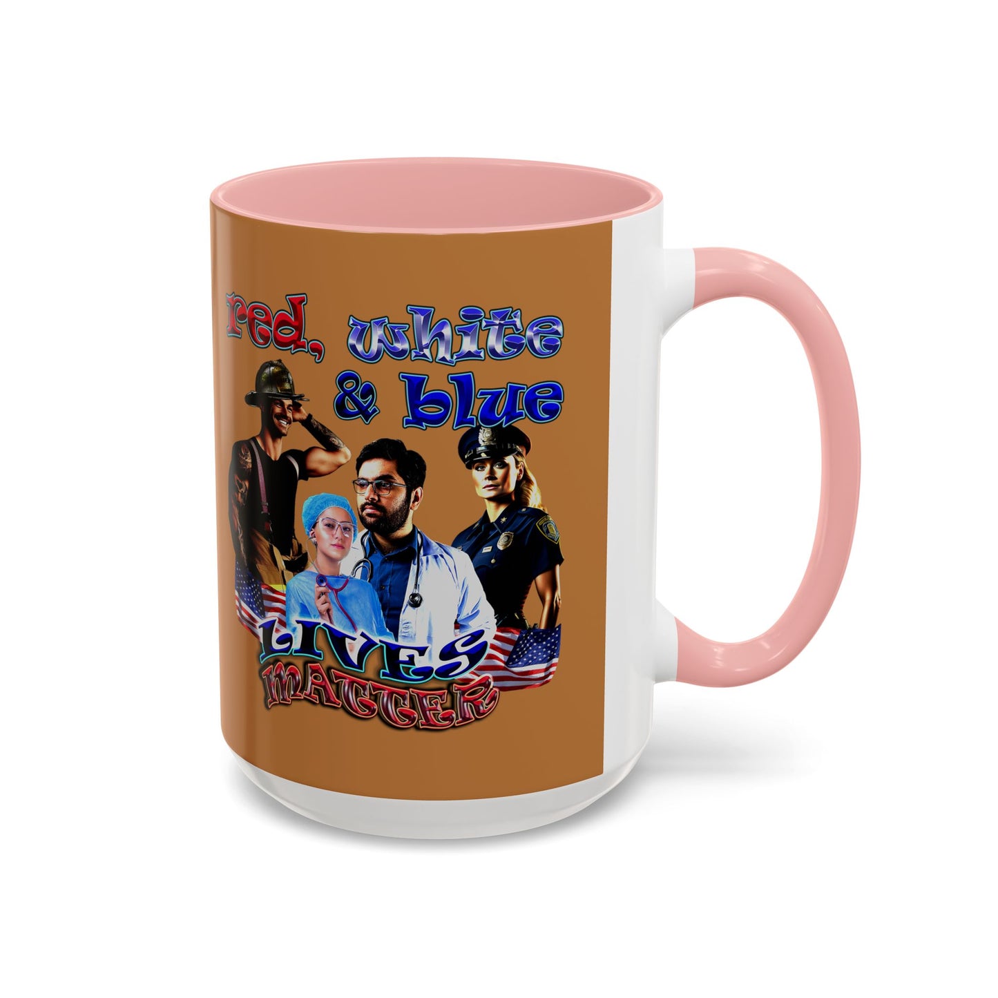 rw&b lives matter - Accent Mug (light brown)