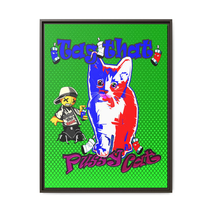 tag that - framed canvas art (logo green)