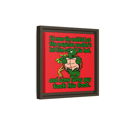 turtle race - framed canvas art (red)