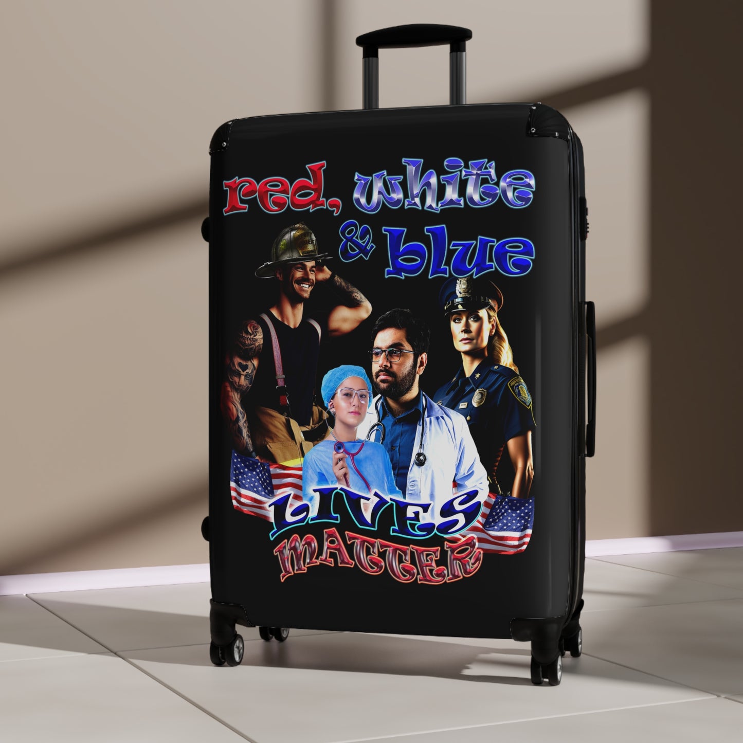 rw&b lives matter - Suitcase (black)
