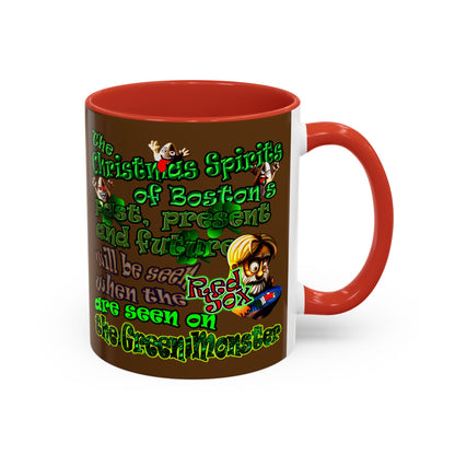 christmas spirits of boston - Accent Mug (brown)