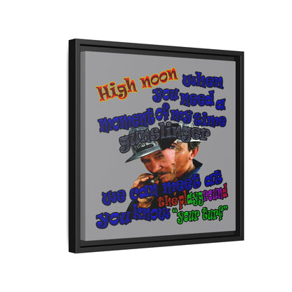 high noon - framed canvas art (grey)
