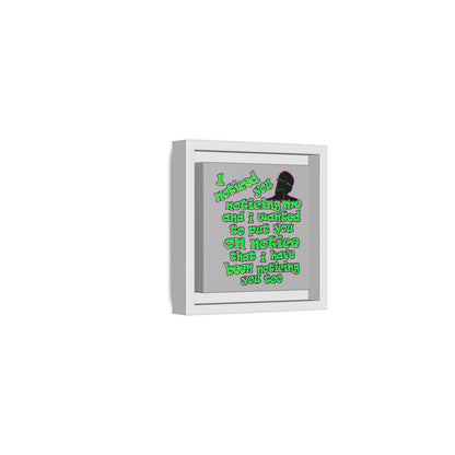 noticed you noticing - framed canvas art (light grey)