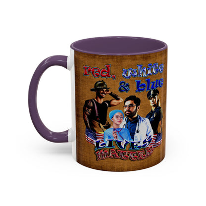 rw&b lives matter - Accent Mug (brown papyrus)