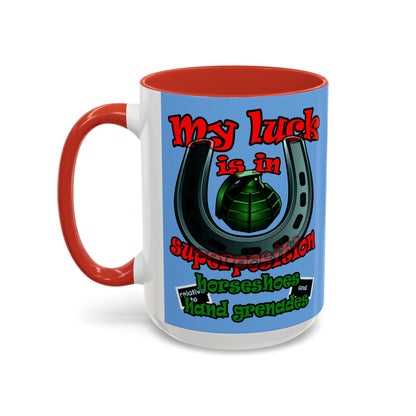 my luck - Accent Mug (light blue)