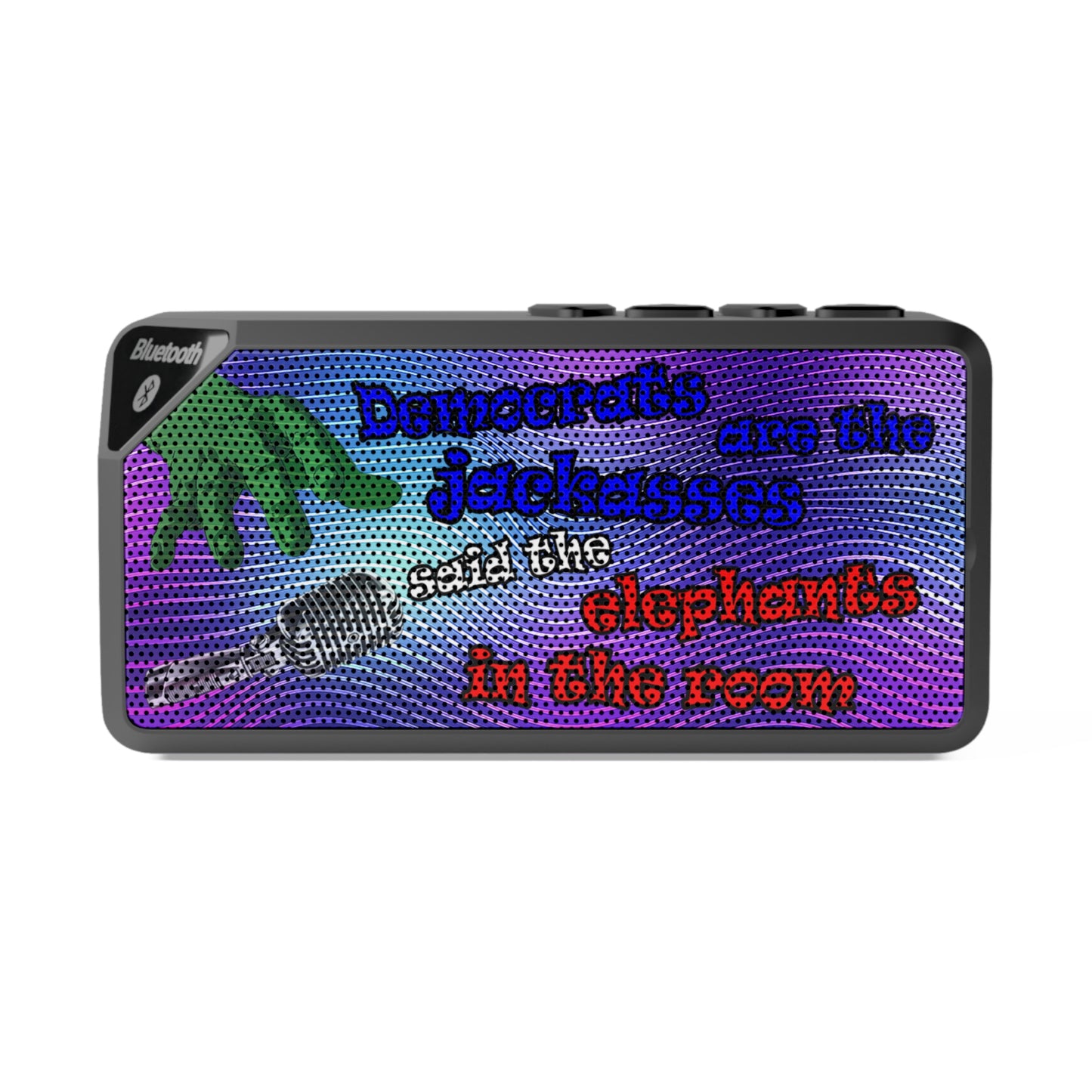 donkeys and elephants - Jabba Bluetooth Speaker (purple wave)