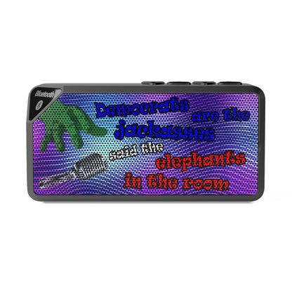 donkeys and elephants - Jabba Bluetooth Speaker (purple wave)