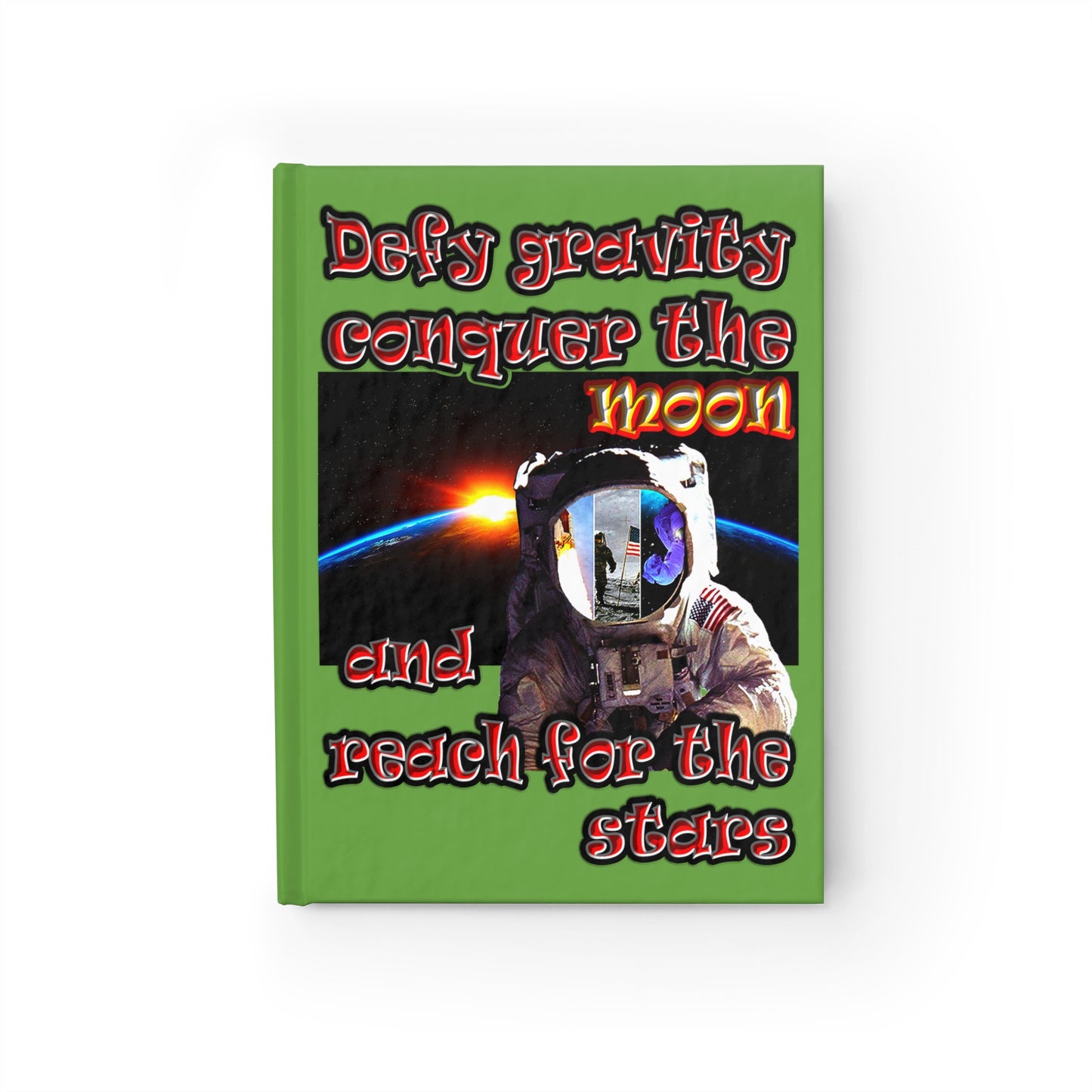 defy conquer reach - journal-blank (green)