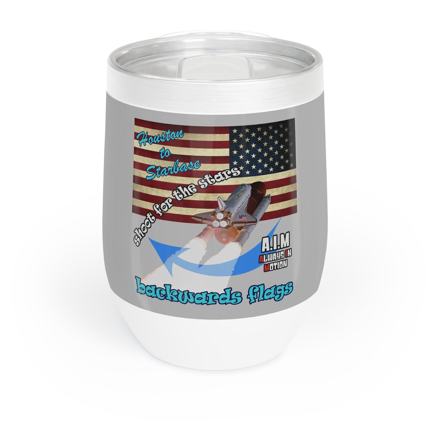 shoot for the stars - Chill Wine Tumbler (light grey)