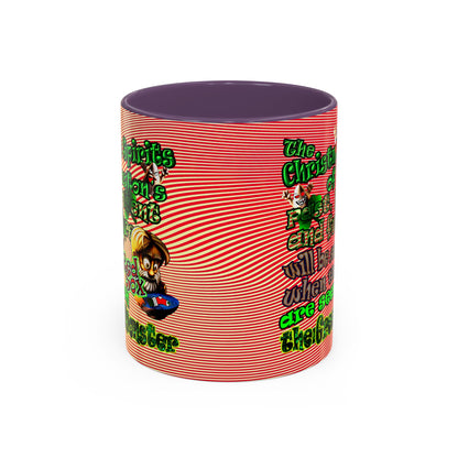 christmas spirits of boston - Accent Mug (yellow-orange wave)