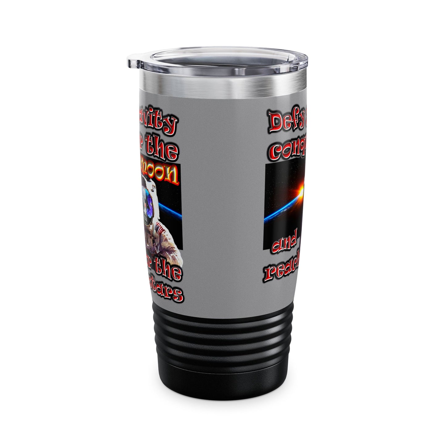 defy conquer reach - Ringneck Tumbler, 20oz (grey)