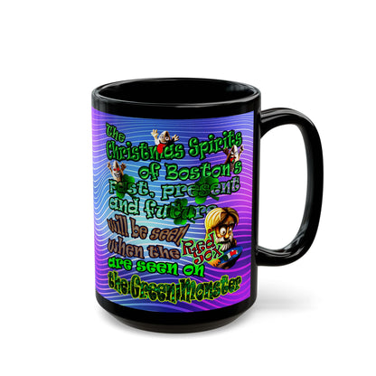 christmas spirits of boston - Black Mug (purple wave)