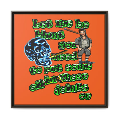 og - framed canvas art (orange)