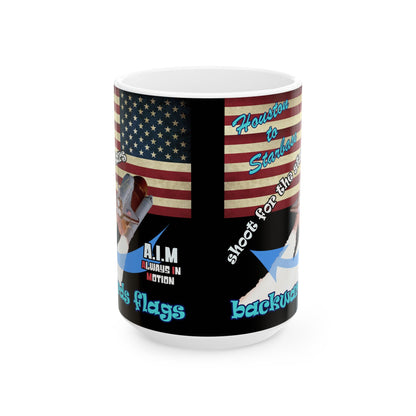 shoot for the stars - White Mug (black)