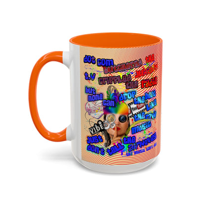 drop the beat - Accent Mug (yellow-orange wave)