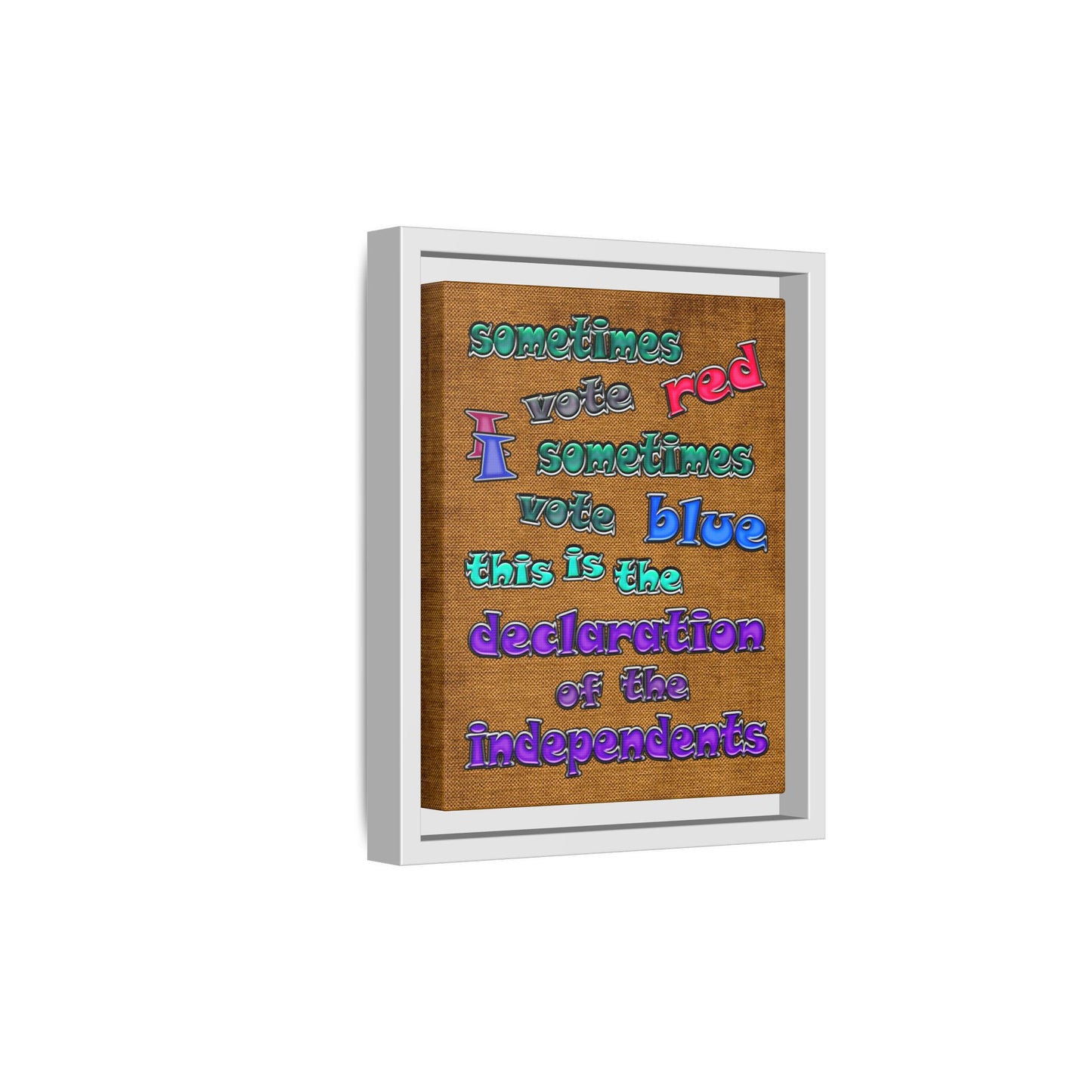 declaration of the independents - framed canvas art (brown papyrus)