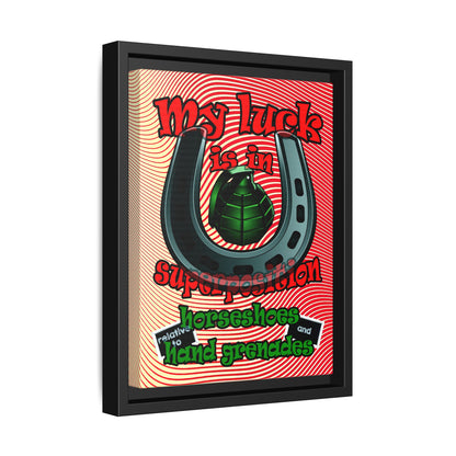 my luck - framed canvas art (yellow-orange wave)