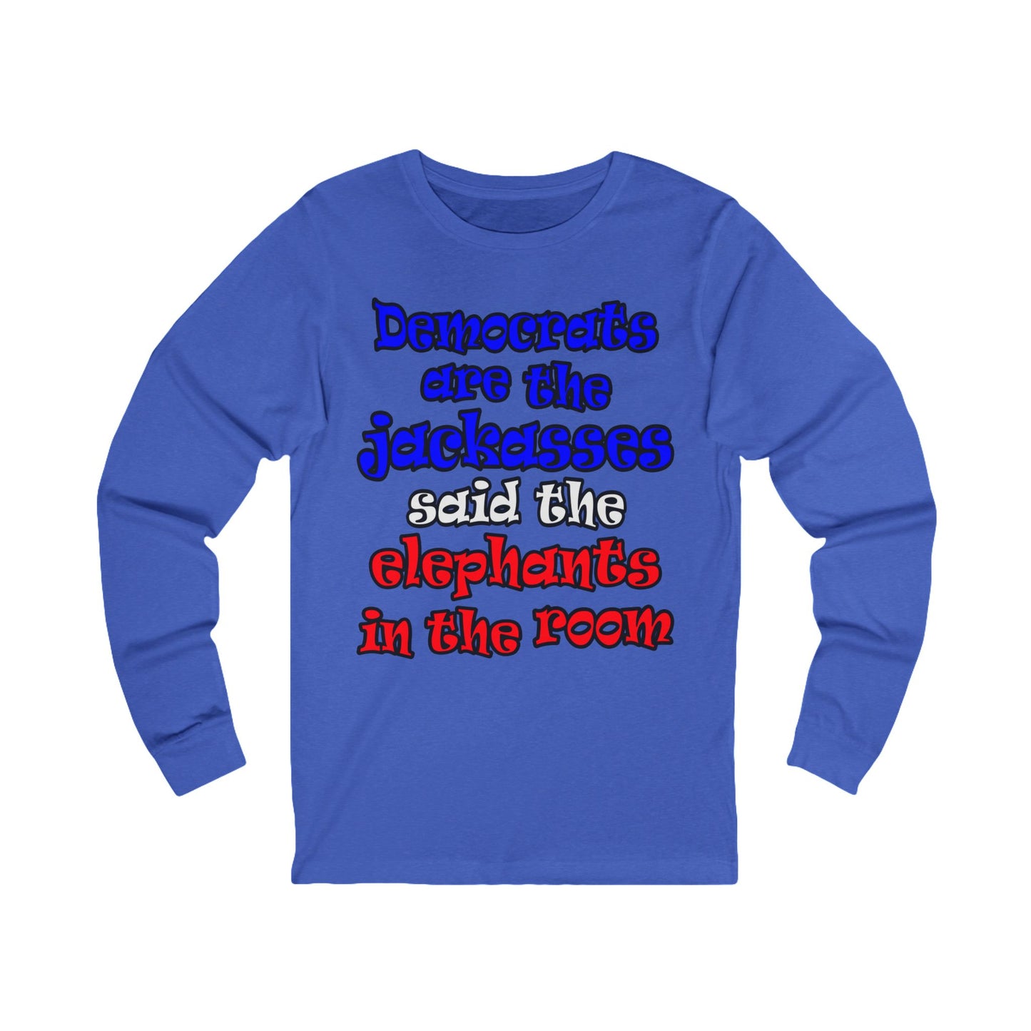 donkeys and elephants - Unisex Jersey Long Sleeve Tee