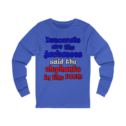 donkeys and elephants - Unisex Jersey Long Sleeve Tee