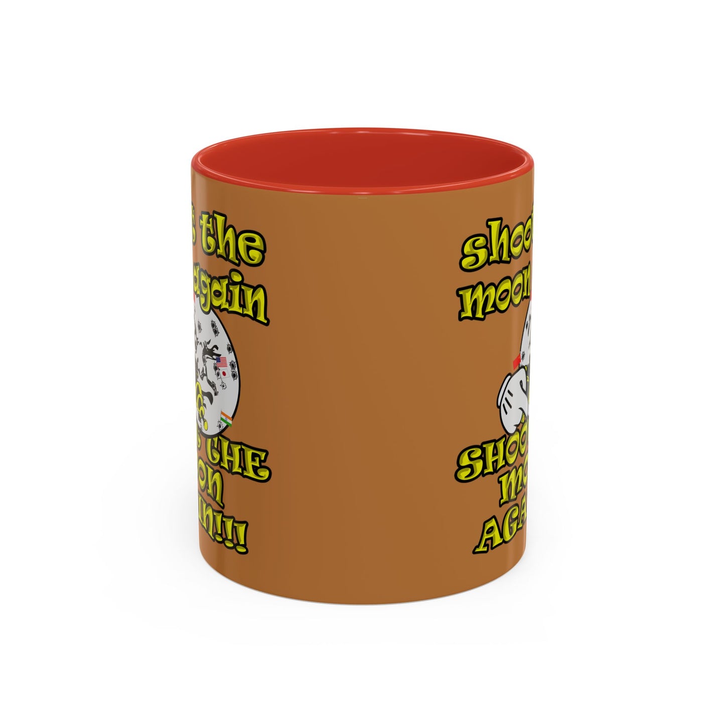 shoot the moon again - Accent Mug (light brown)