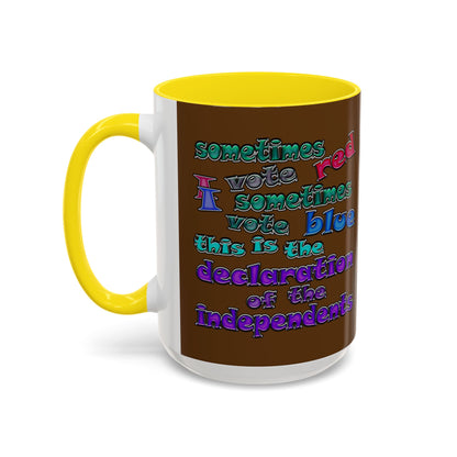 declaration of the independents - Accent Mug (brown)