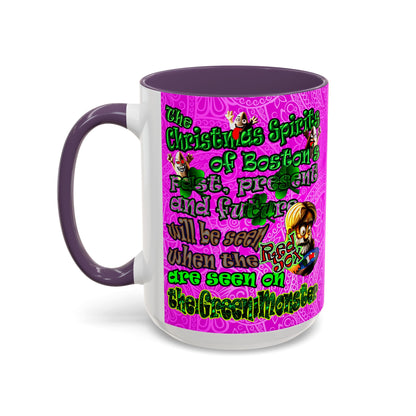 christmas spirits of boston - Accent Mug (pink swirl)