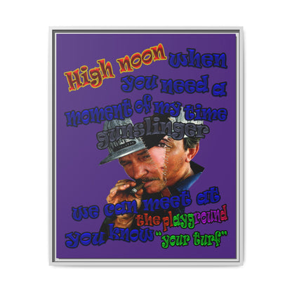high noon - framed canvas art (purple)