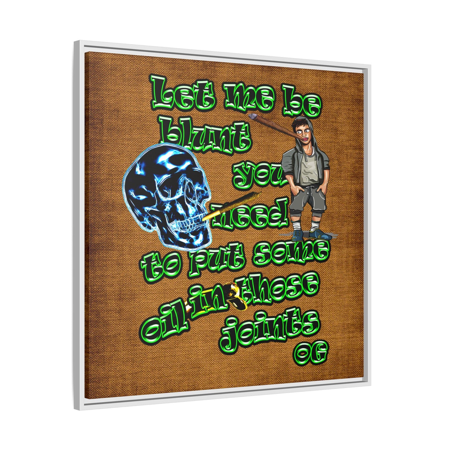 og - framed canvas art (brown papyrus)