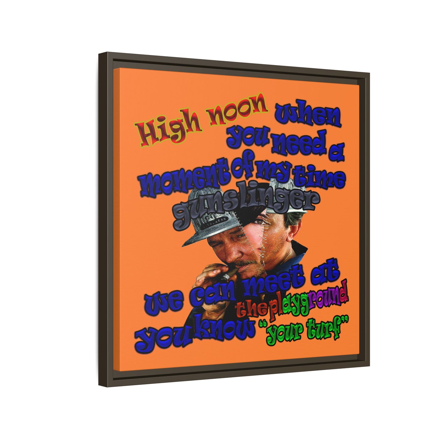 high noon - framed canvas art (crusta)