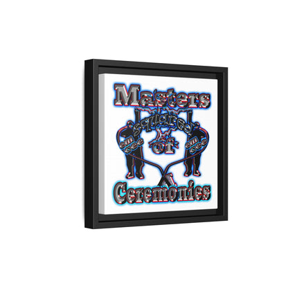 em cee squared - framed canvas art (white)