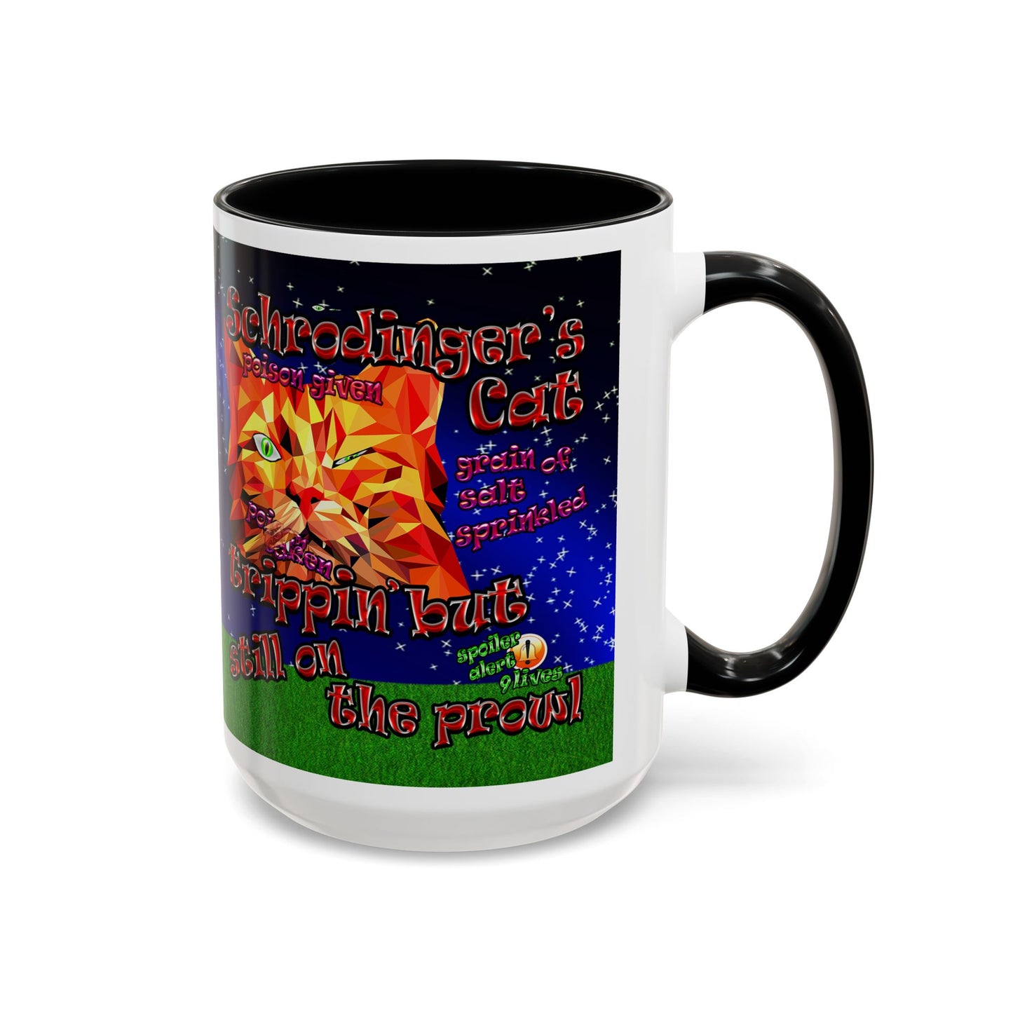 schrodinger's cat - Accent Mug ('snoops' background)