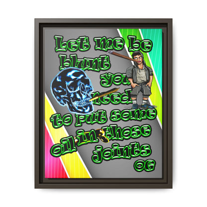 og - framed canvas art (rainbow split)