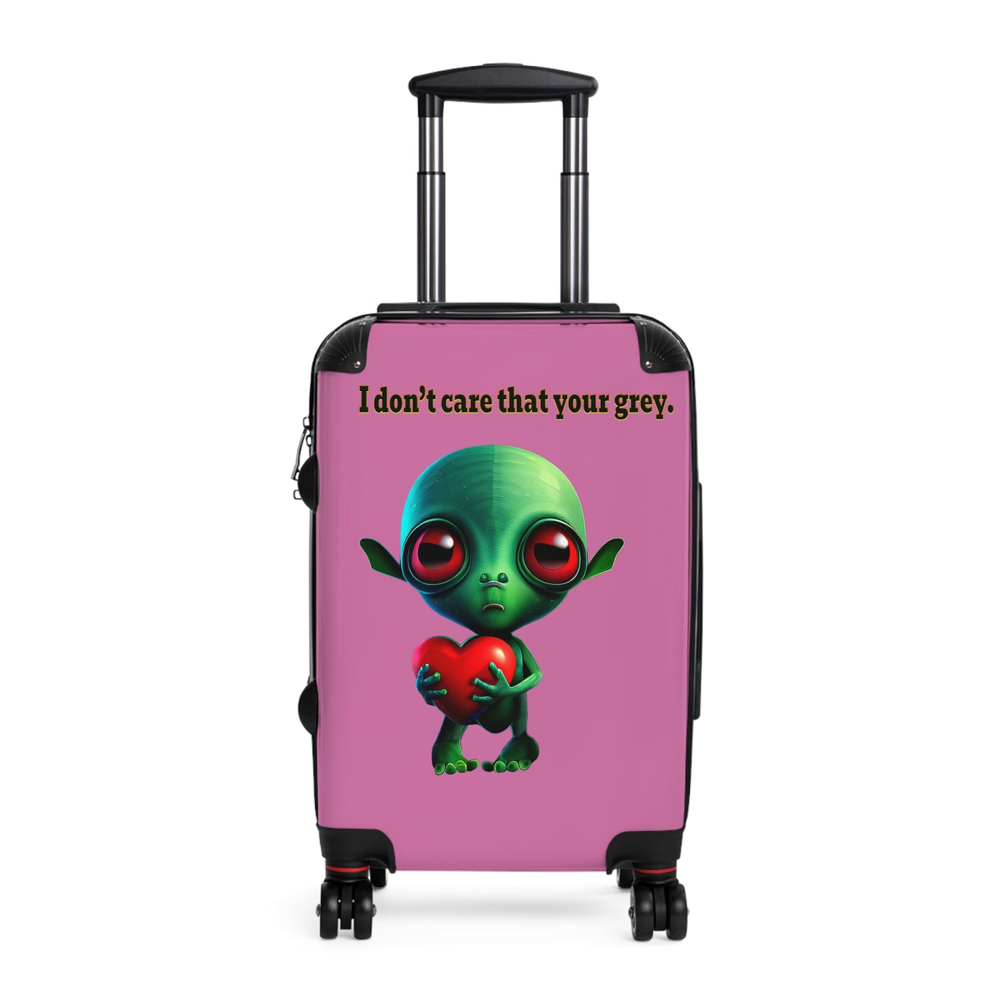 I don't care that your grey - Suitcase (light pink)