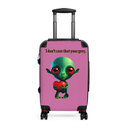 I don't care that your grey - Suitcase (light pink)