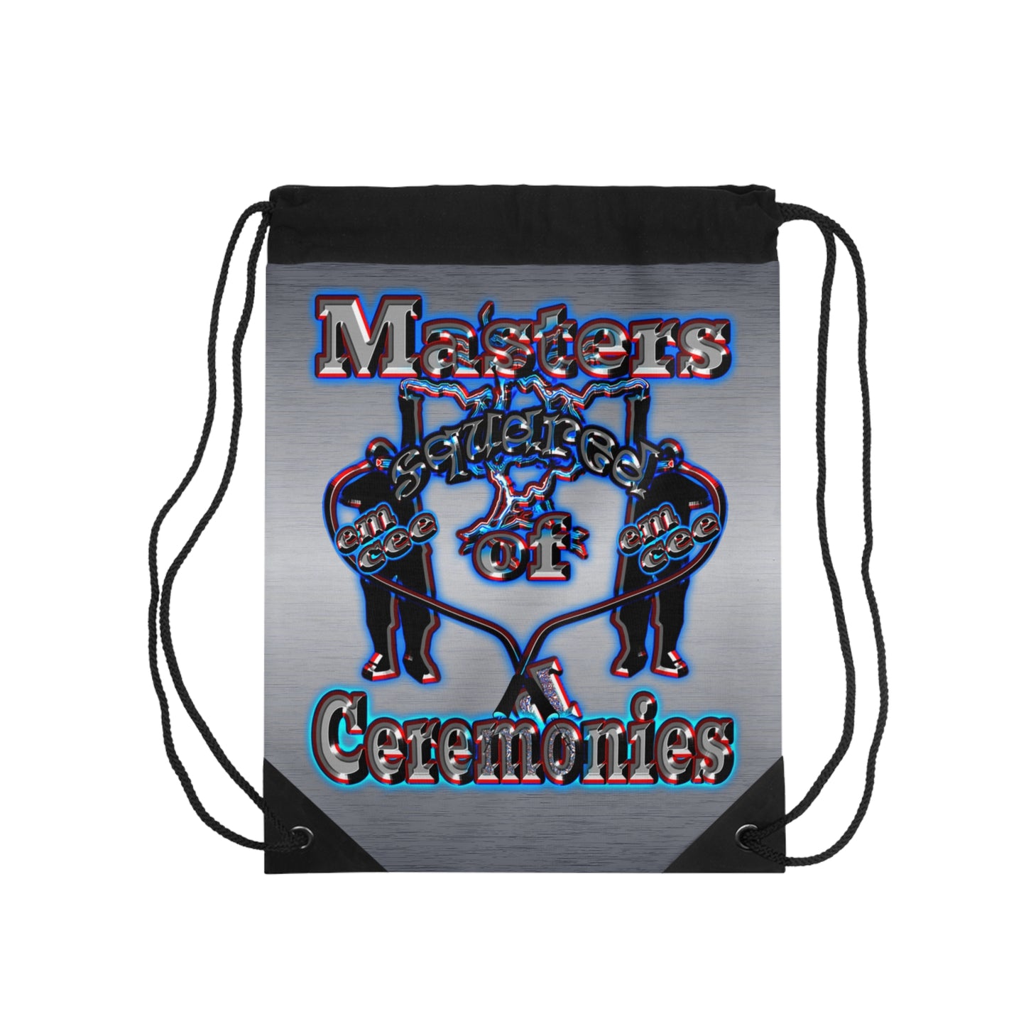 em cee squared - Drawstring Bag (brushed nickel)