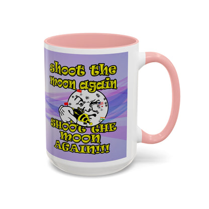 shoot the moon again - Accent Mug (light blue-pink wave)