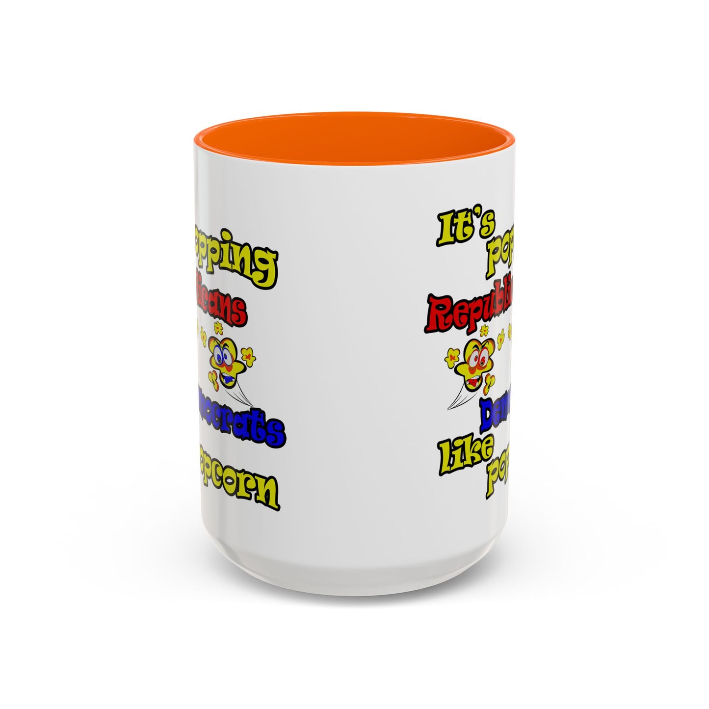 popping like popcorn - Accent Mug (white)