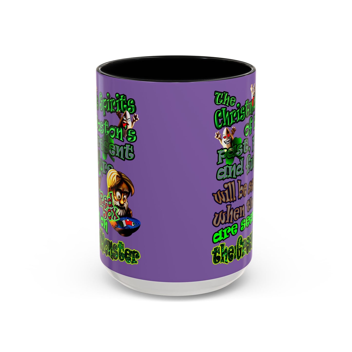 christmas spirits of boston - Accent Mug (light purple)