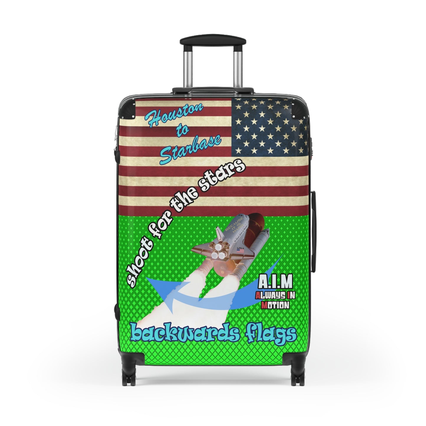 shoot for the stars - Suitcase (logo green)