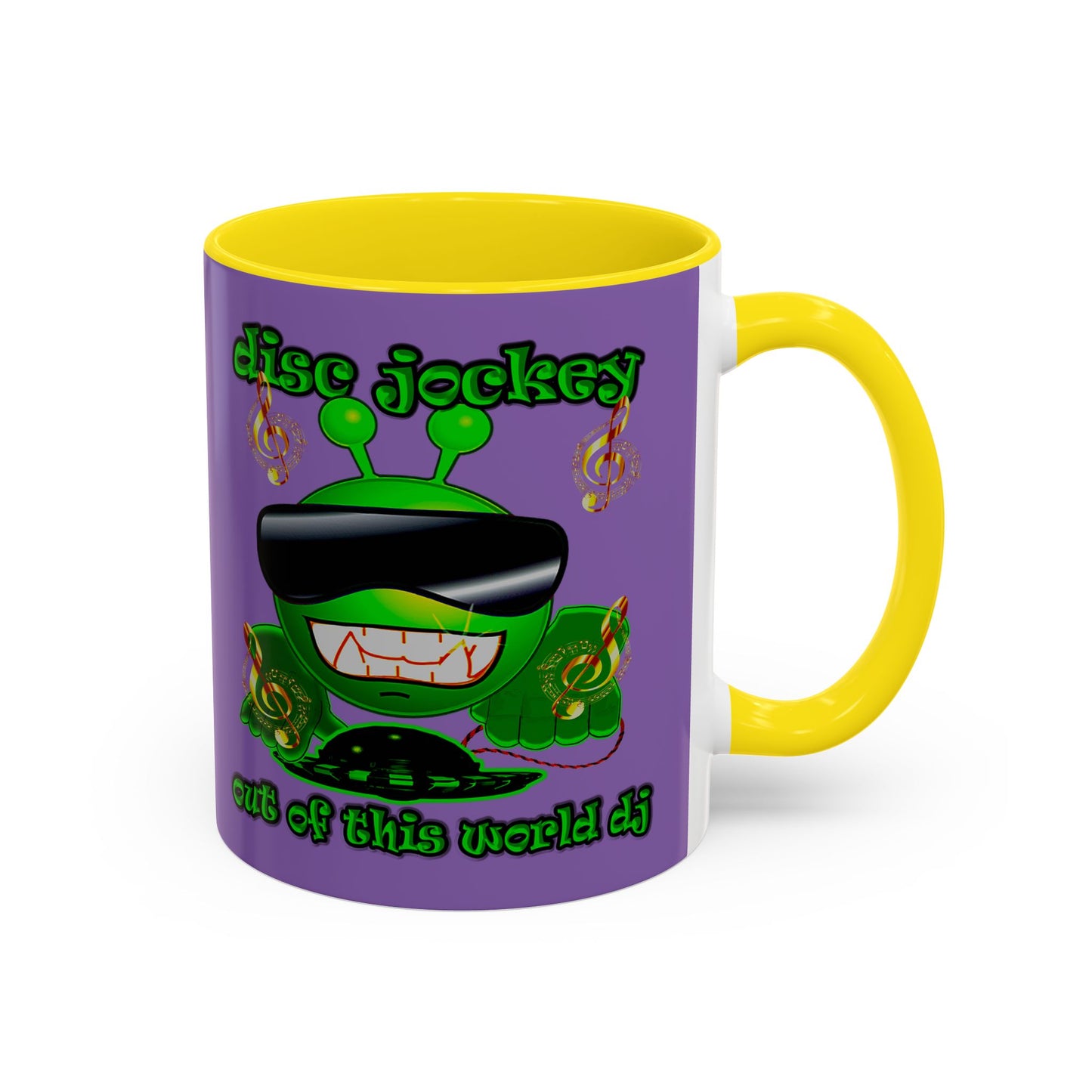 disc jockey - Accent Mug (light purple)