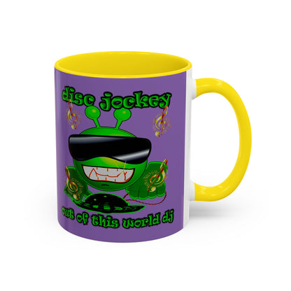 disc jockey - Accent Mug (light purple)