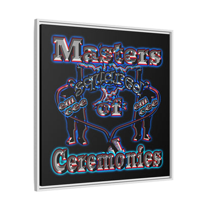 em cee squared - framed canvas art (black)