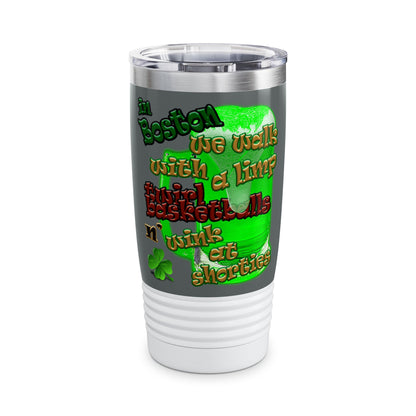 celtics logo - Ringneck Tumbler, 20oz (dark grey)