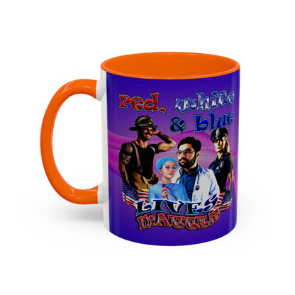 rw&b lives matter - Accent Mug (purple-pink wave)