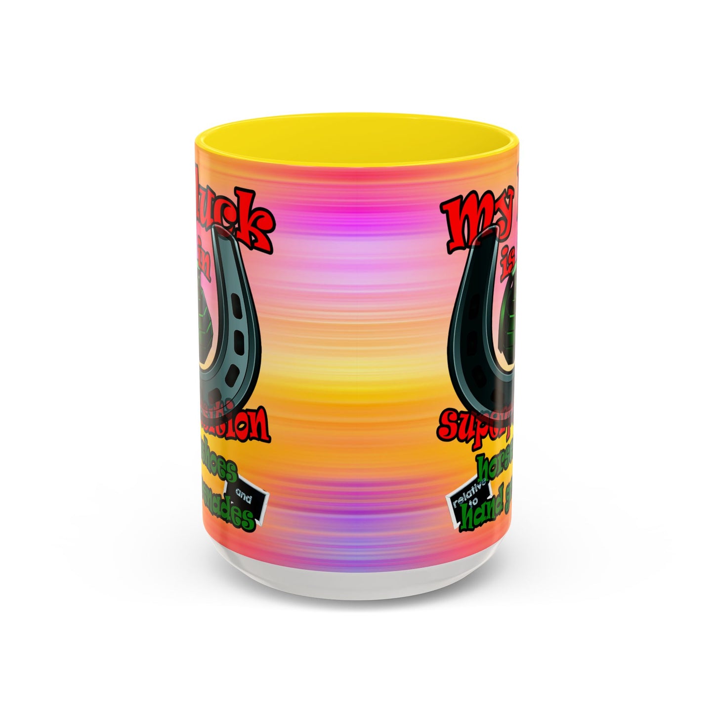 my luck - Accent Mug (color blur)