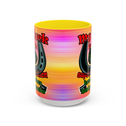 my luck - Accent Mug (color blur)
