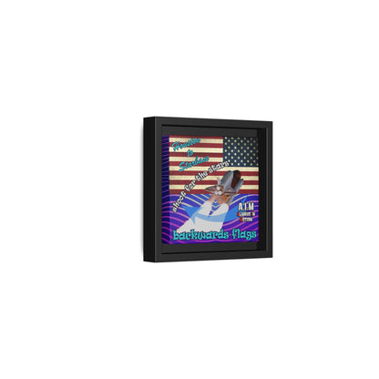shoot for the stars - framed canvas art (purple wave)