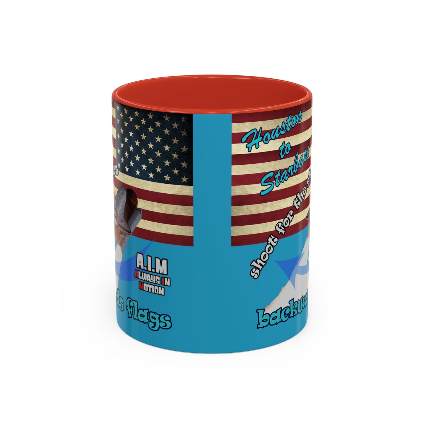 shoot for the stars - Accent Mug (turquoise)