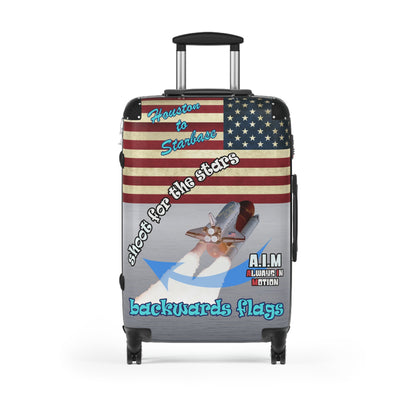 shoot for the stars - Suitcase (brushed nickel)