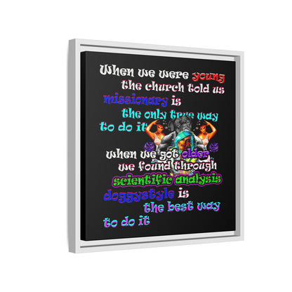 doggystyle - framed canvas art (black)